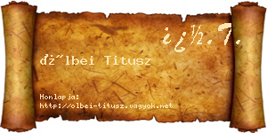 Ölbei Titusz névjegykártya